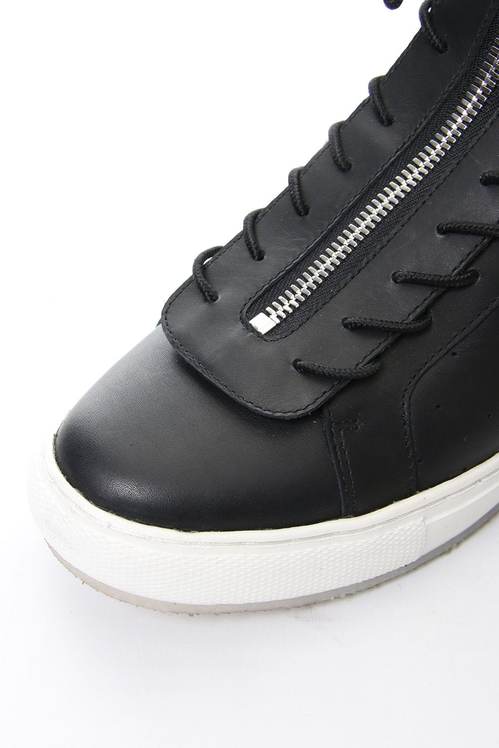 FRONT ZIP HIGH  SNEAKER Black
