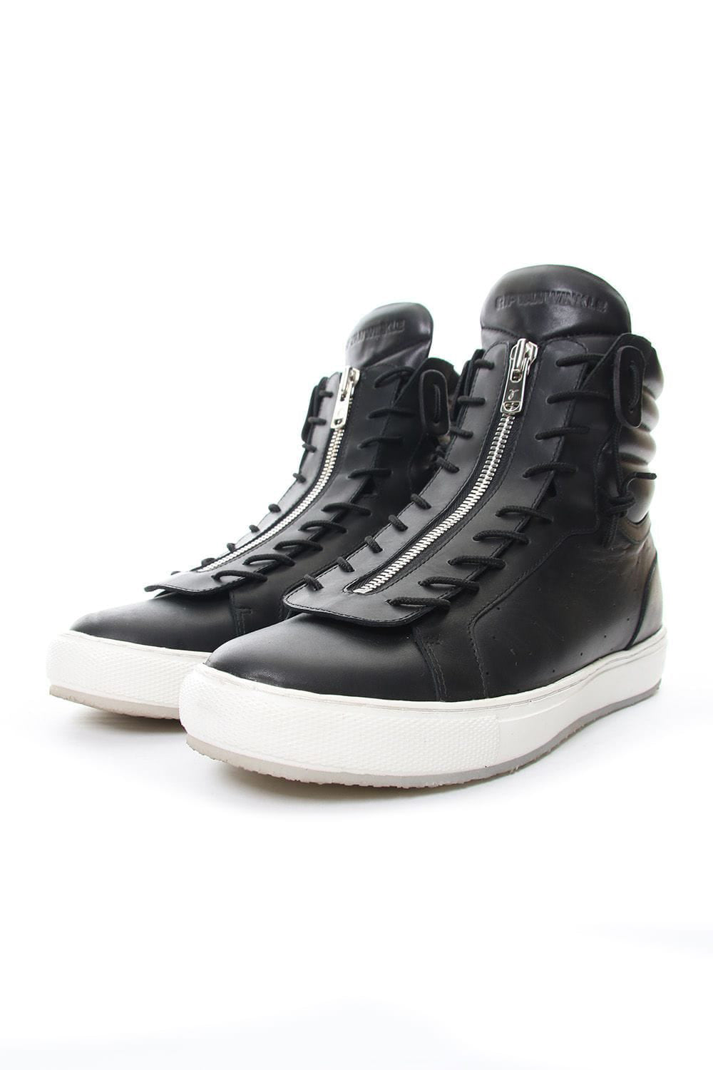 FRONT ZIP HIGH  SNEAKER Black