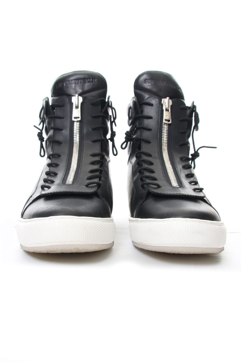 FRONT ZIP HIGH  SNEAKER Black
