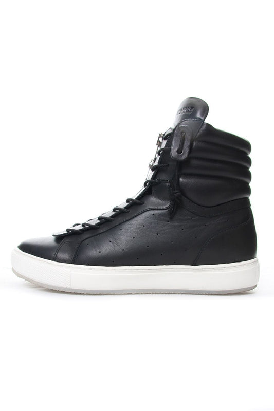 FRONT ZIP HIGH  SNEAKER Black