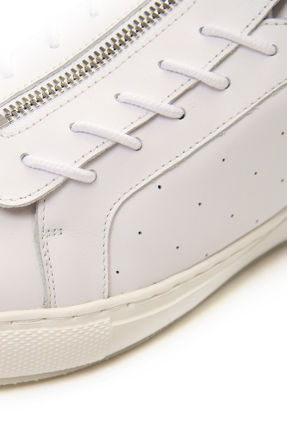 FRONT ZIP HIGH  SNEAKER White