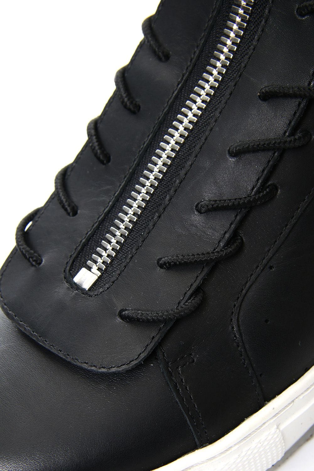FRONT ZIP HIGH  SNEAKER Black
