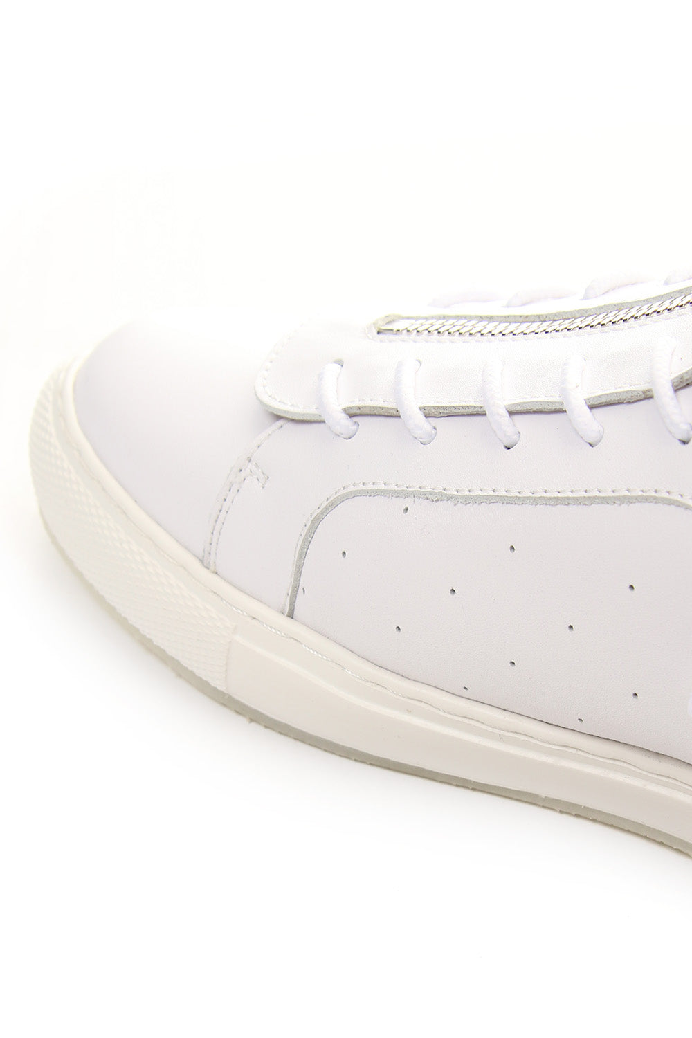FRONT ZIP HIGH  SNEAKER White