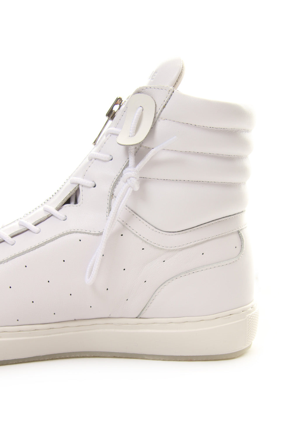 FRONT ZIP HIGH  SNEAKER White