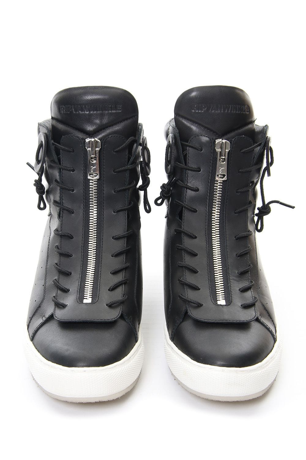 FRONT ZIP HIGH  SNEAKER Black