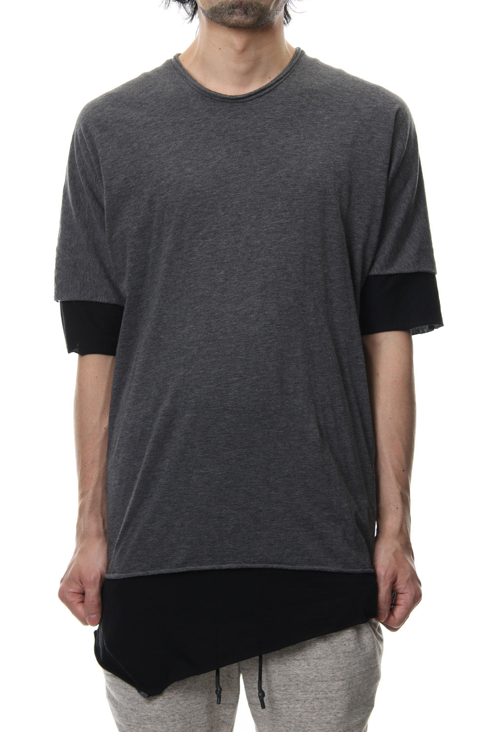 DOUBLE DOLMAN T-SHIRT Graphite