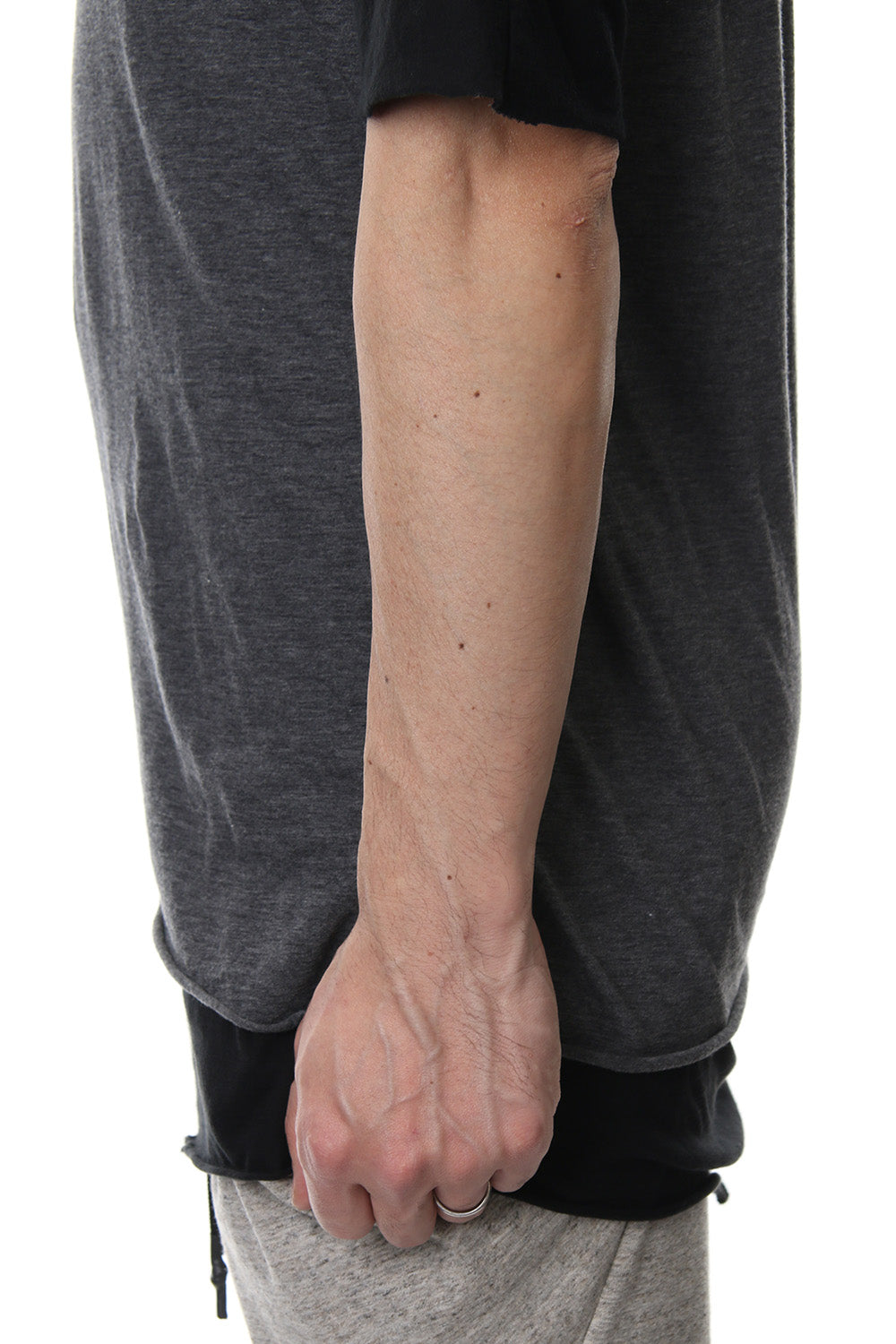 DOUBLE DOLMAN T-SHIRT Graphite