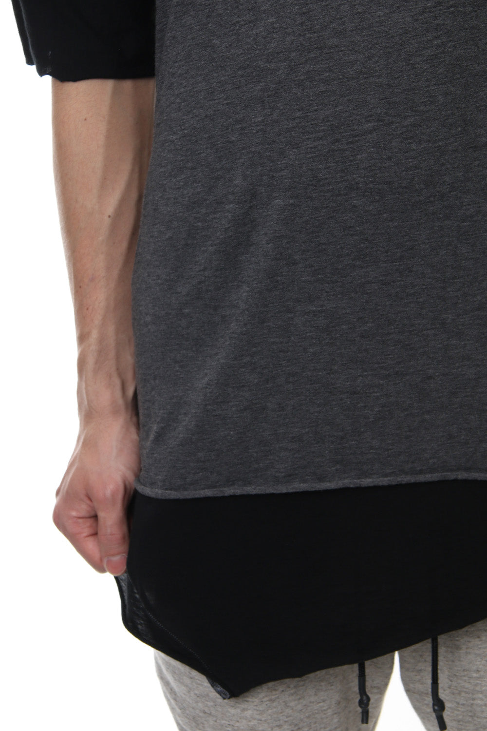 DOUBLE DOLMAN T-SHIRT Graphite