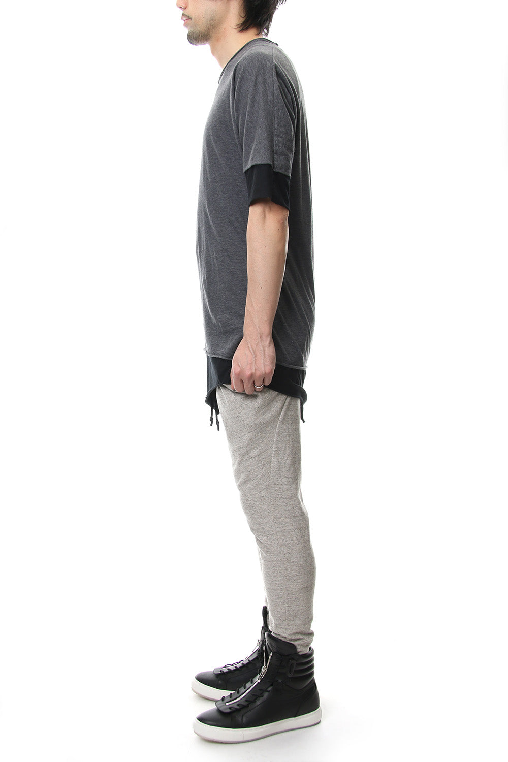 DOUBLE DOLMAN T-SHIRT Graphite