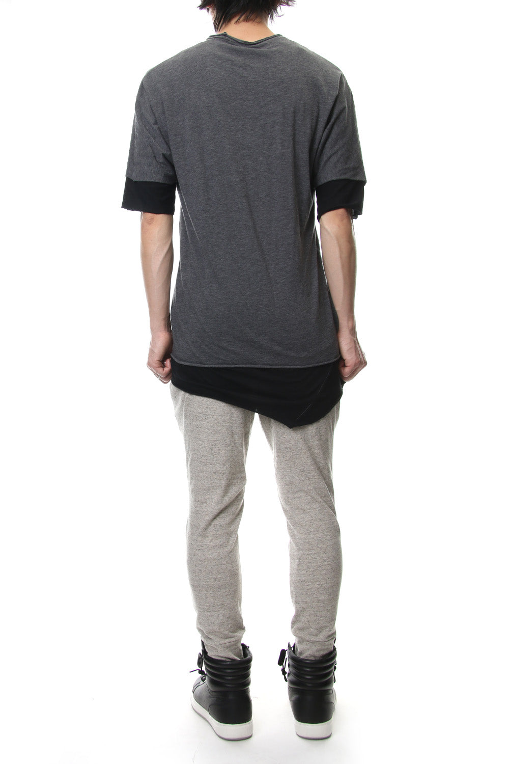 DOUBLE DOLMAN T-SHIRT Graphite