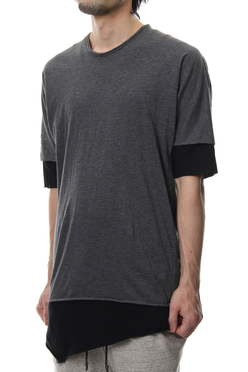 DOUBLE DOLMAN T-SHIRT Graphite