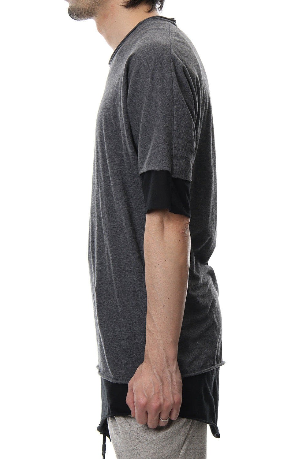 DOUBLE DOLMAN T-SHIRT Graphite