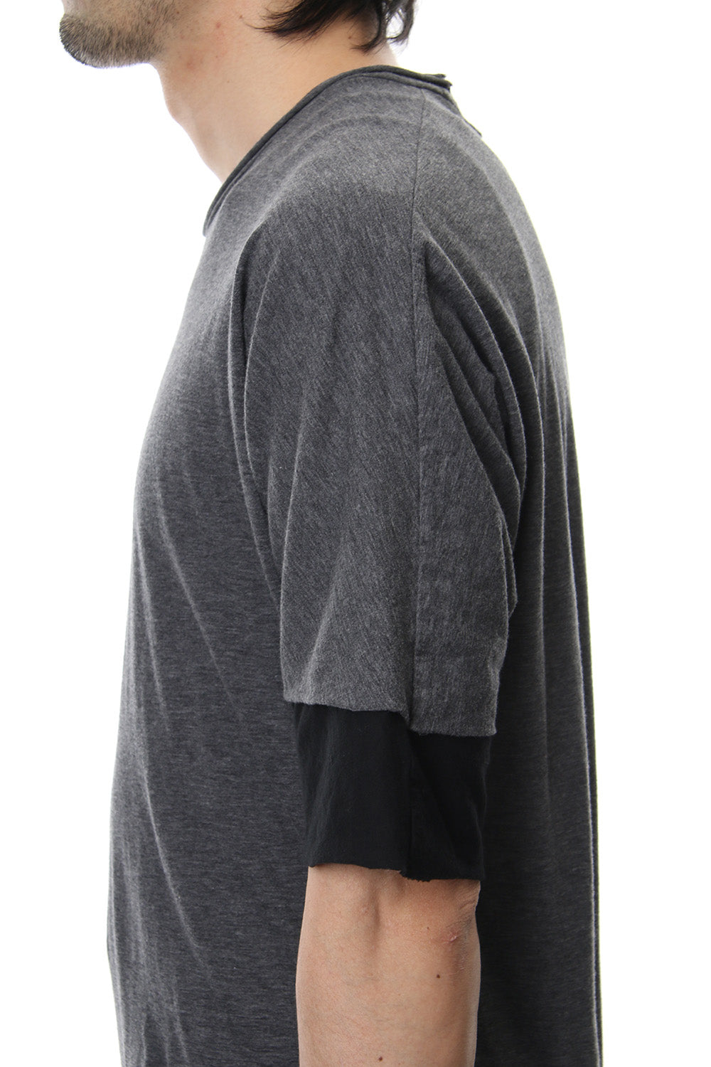 DOUBLE DOLMAN T-SHIRT Graphite