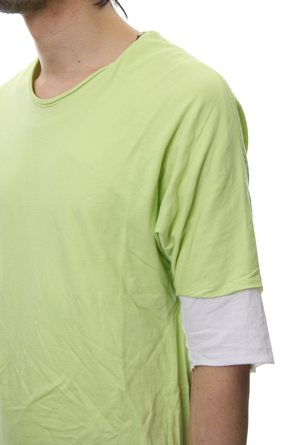 DOUBLE DOLMAN T-SHIRT Acid Yellow