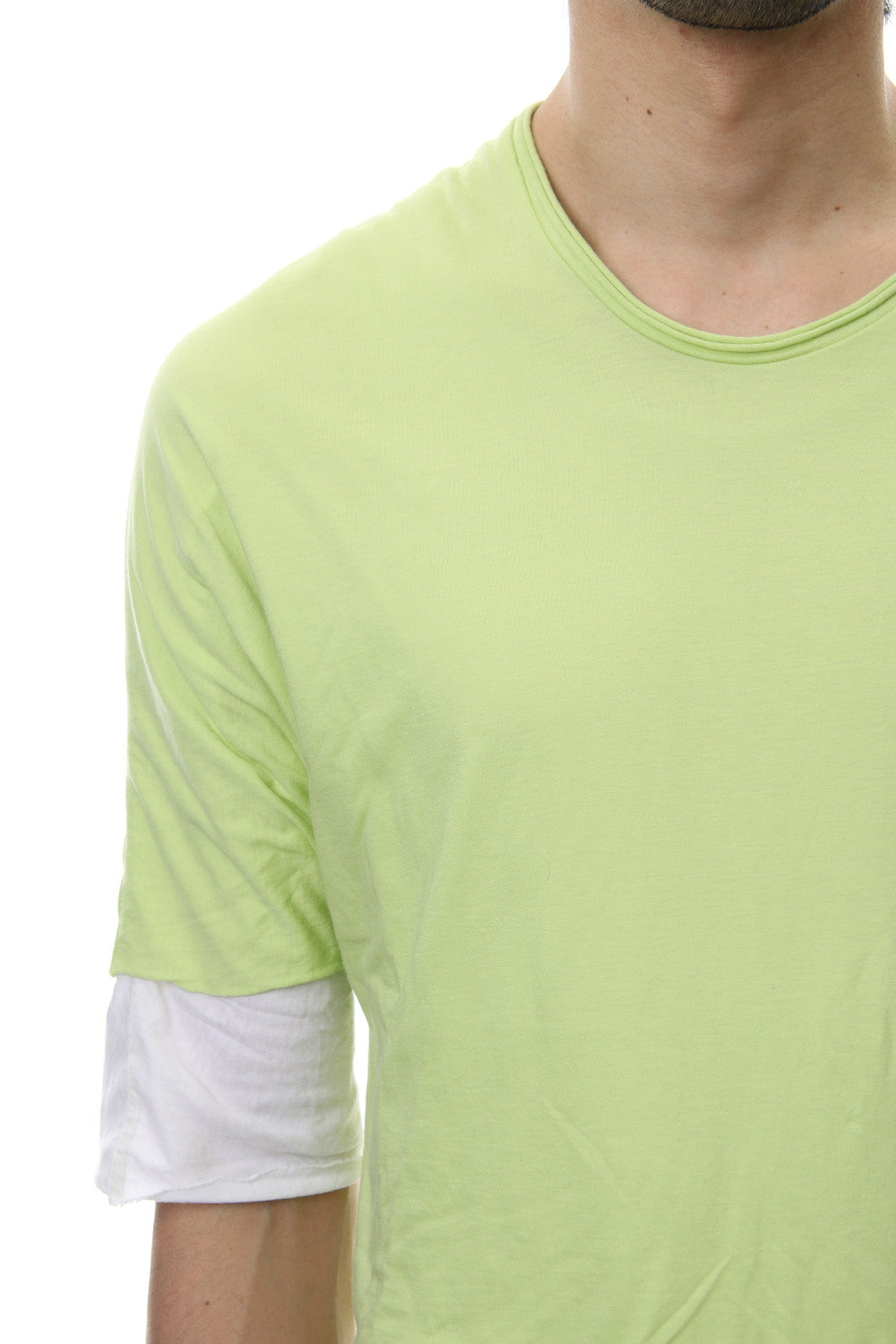 DOUBLE DOLMAN T-SHIRT Acid Yellow