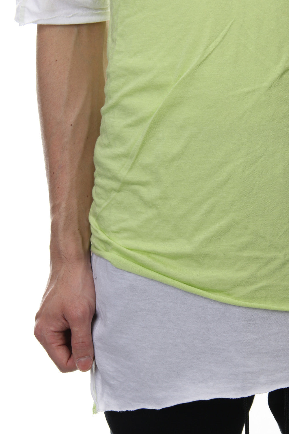 DOUBLE DOLMAN T-SHIRT Acid Yellow