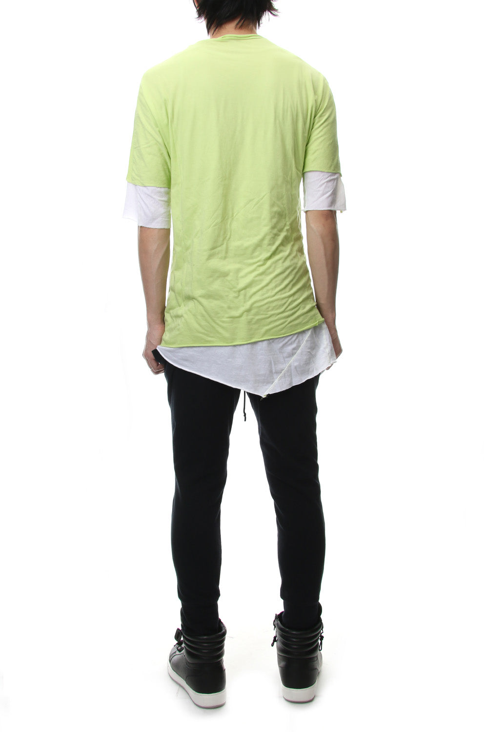 DOUBLE DOLMAN T-SHIRT Acid Yellow