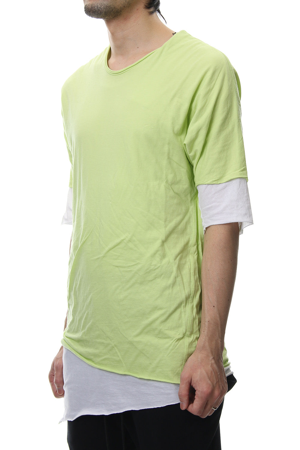 DOUBLE DOLMAN T-SHIRT Acid Yellow