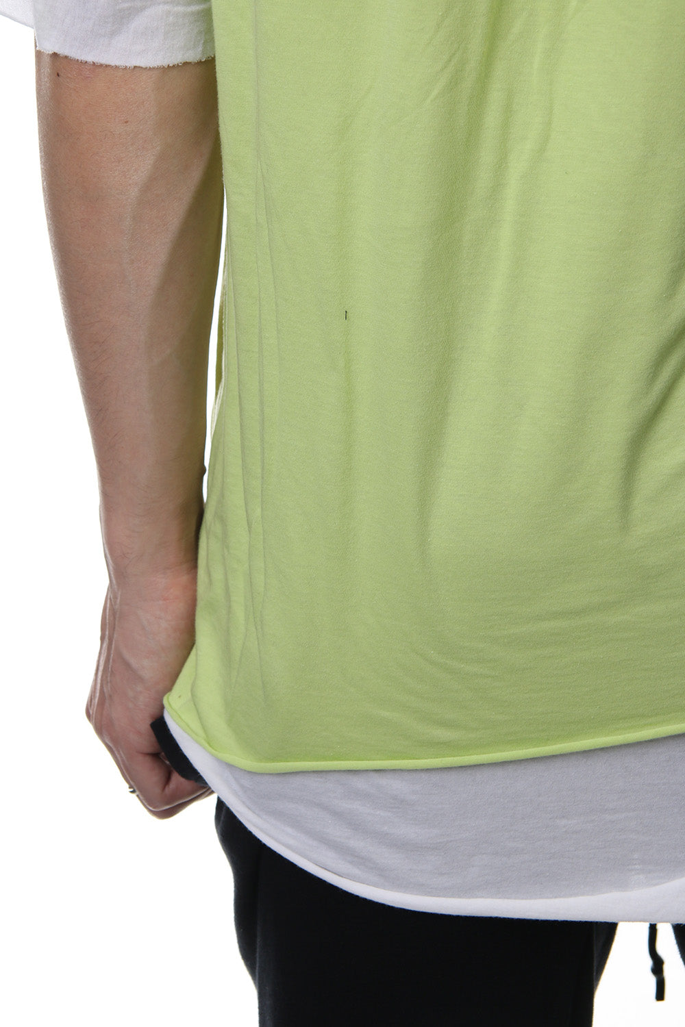 DOUBLE DOLMAN T-SHIRT Acid Yellow