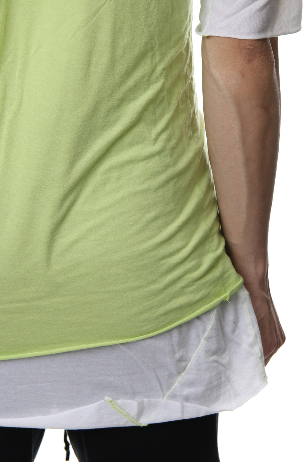 DOUBLE DOLMAN T-SHIRT Acid Yellow