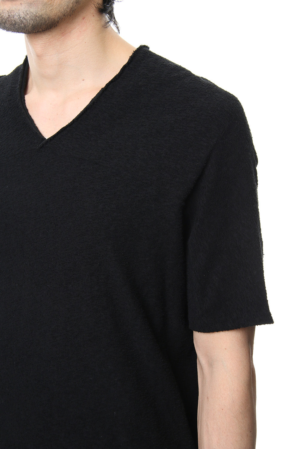 CROSS NECK T-SHIRT Black