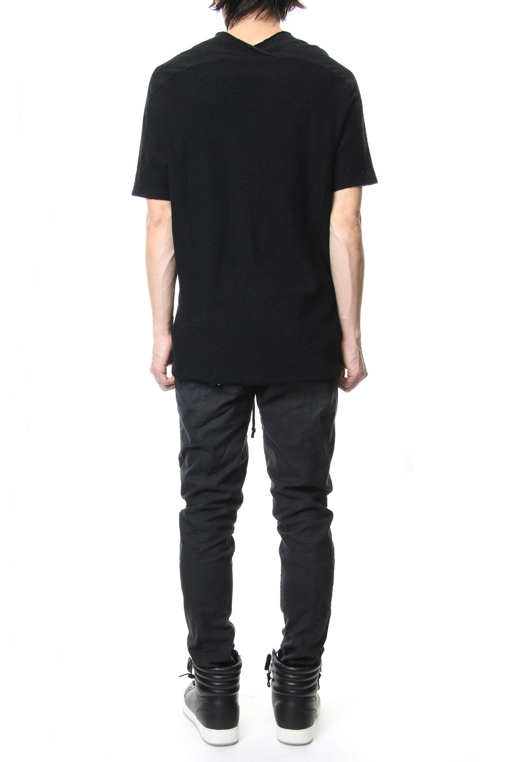CROSS NECK T-SHIRT Black