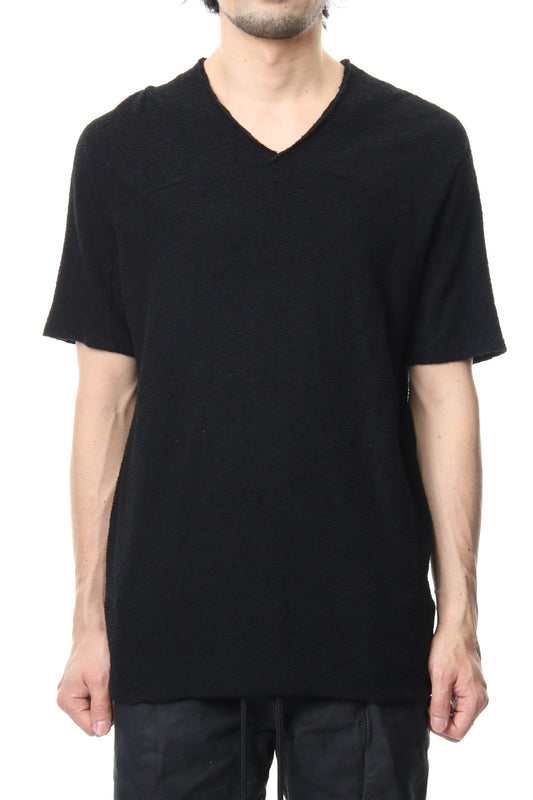 CROSS NECK T-SHIRT Black
