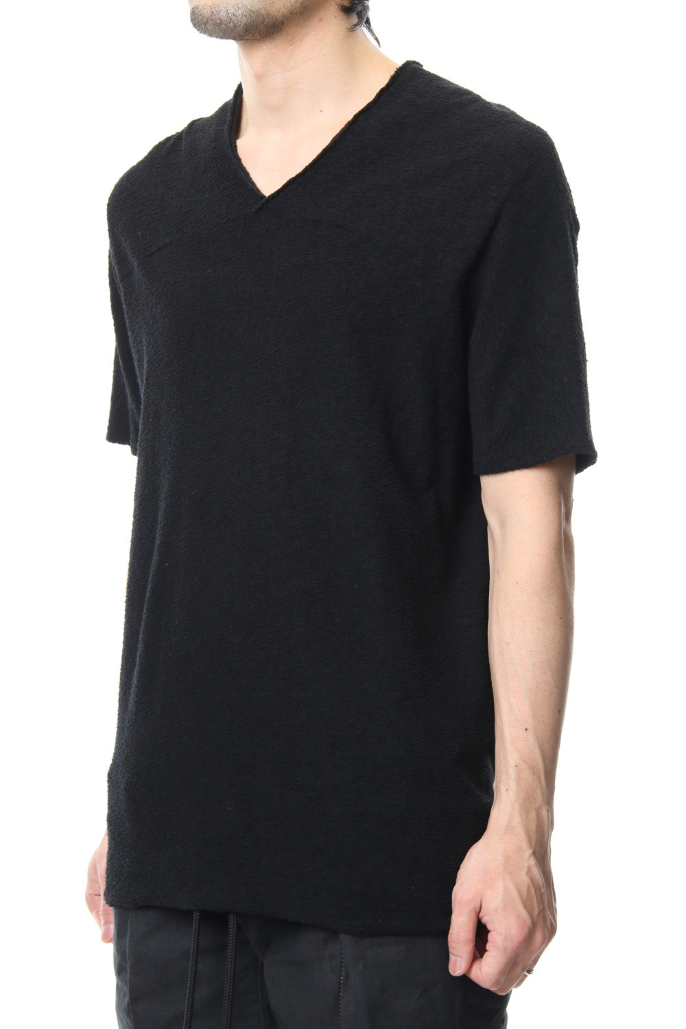CROSS NECK T-SHIRT Black
