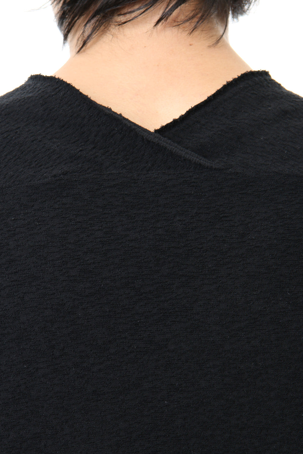 CROSS NECK T-SHIRT Black