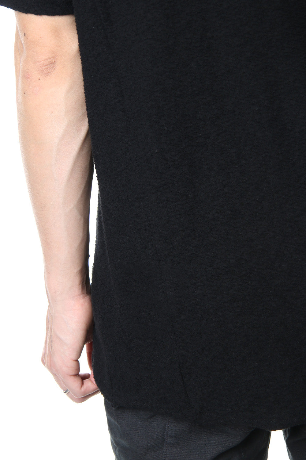 CROSS NECK T-SHIRT Black