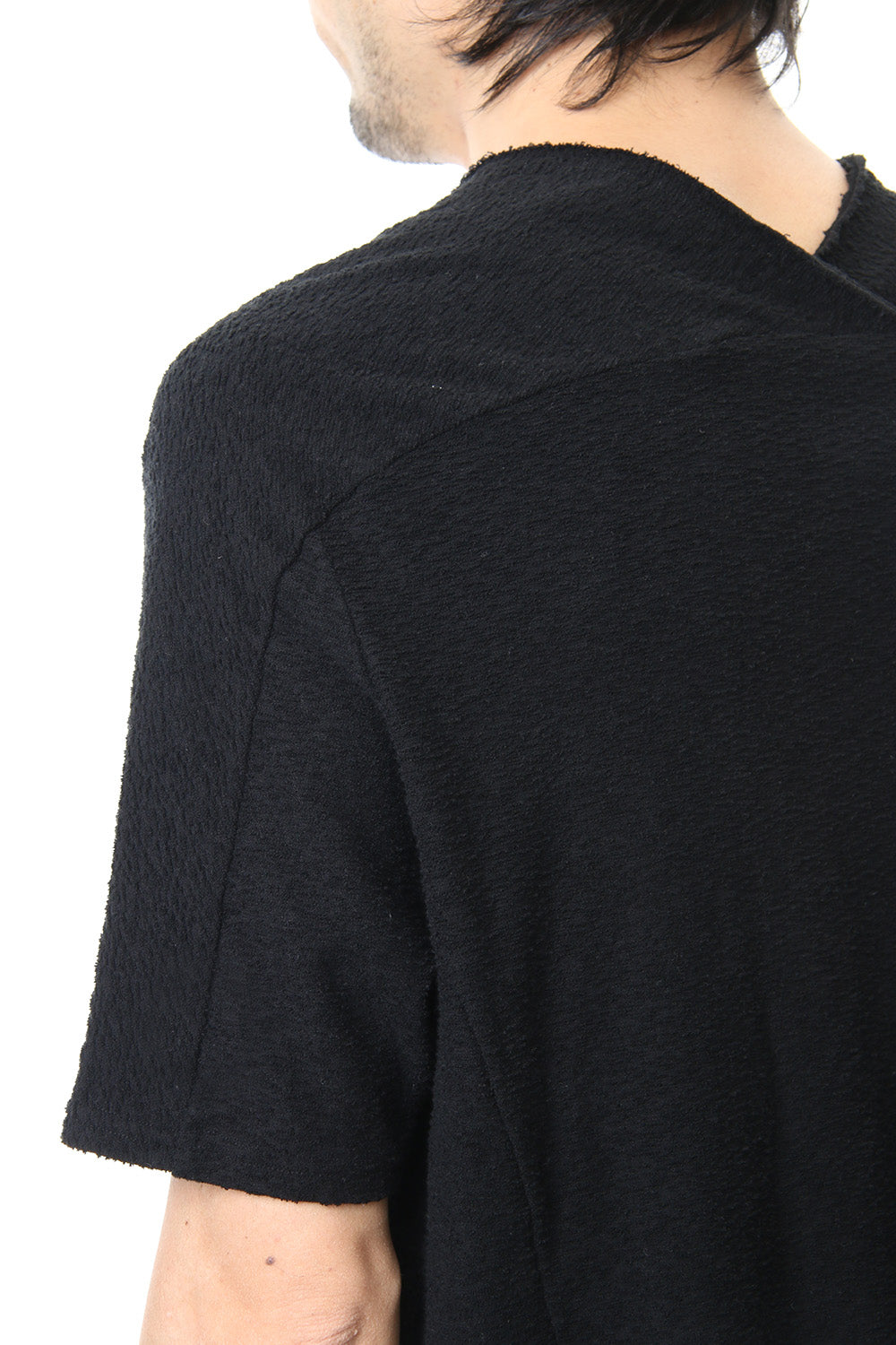 CROSS NECK T-SHIRT Black