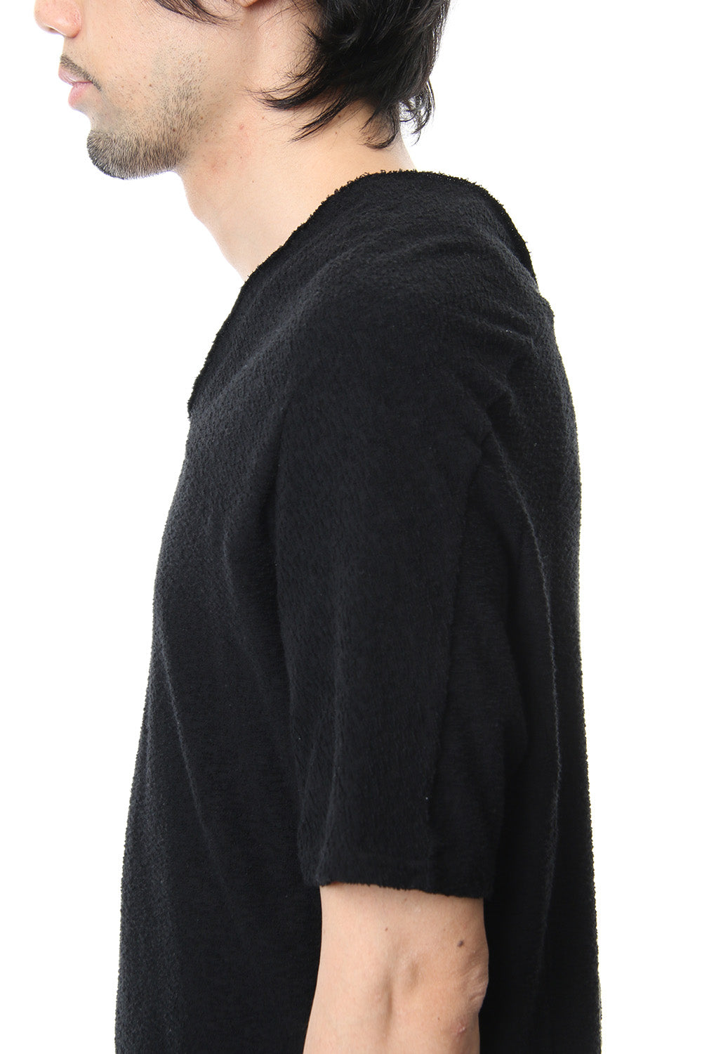 CROSS NECK T-SHIRT Black