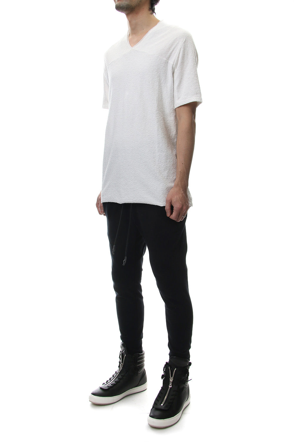 CROSS NECK T-SHIRT White