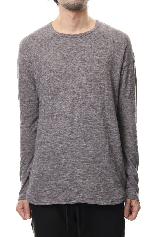 DROP SHOULDER L/S  T-SHIRT Slub Gray