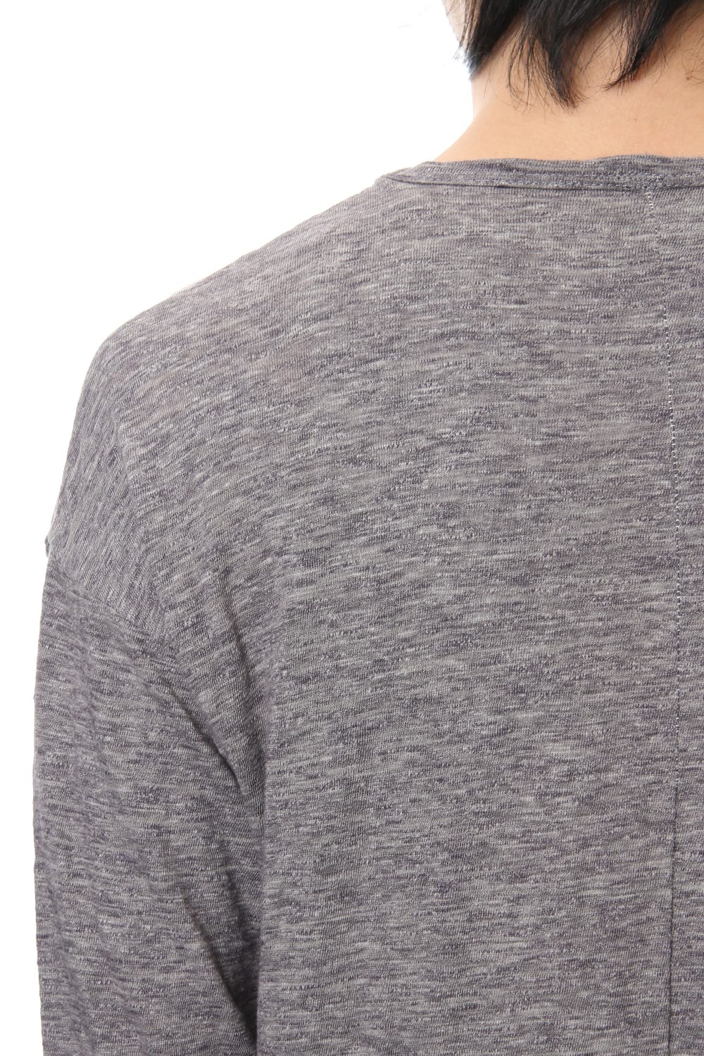 DROP SHOULDER L/S  T-SHIRT Slub Gray