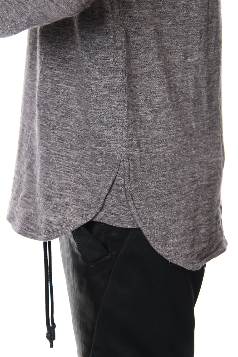 DROP SHOULDER L/S  T-SHIRT Slub Gray