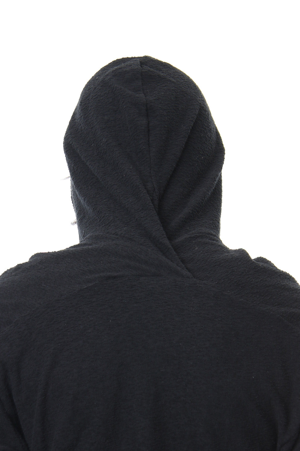CROSS NECK HOODIE Black
