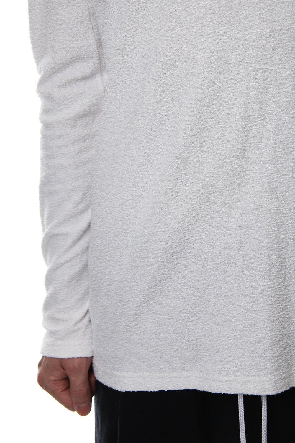 CROSS NECK HOODIE White