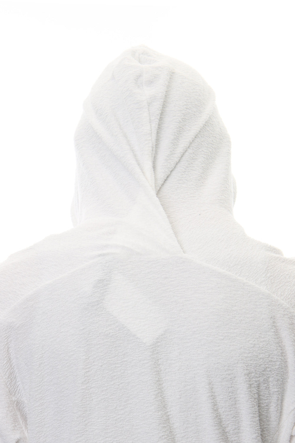 CROSS NECK HOODIE White