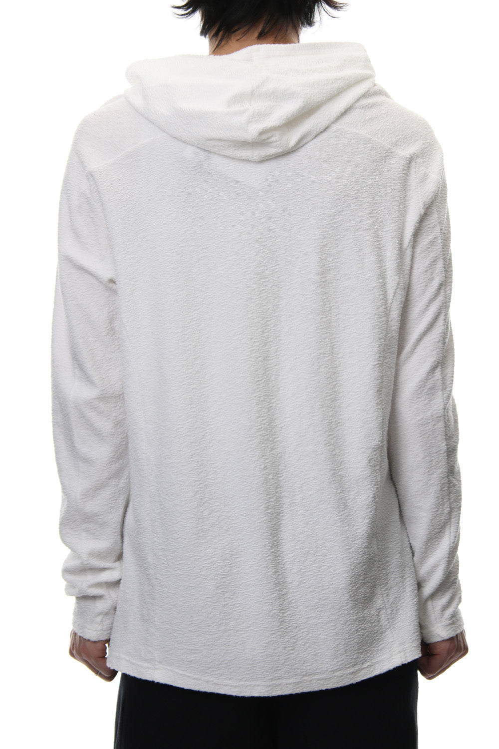 CROSS NECK HOODIE White