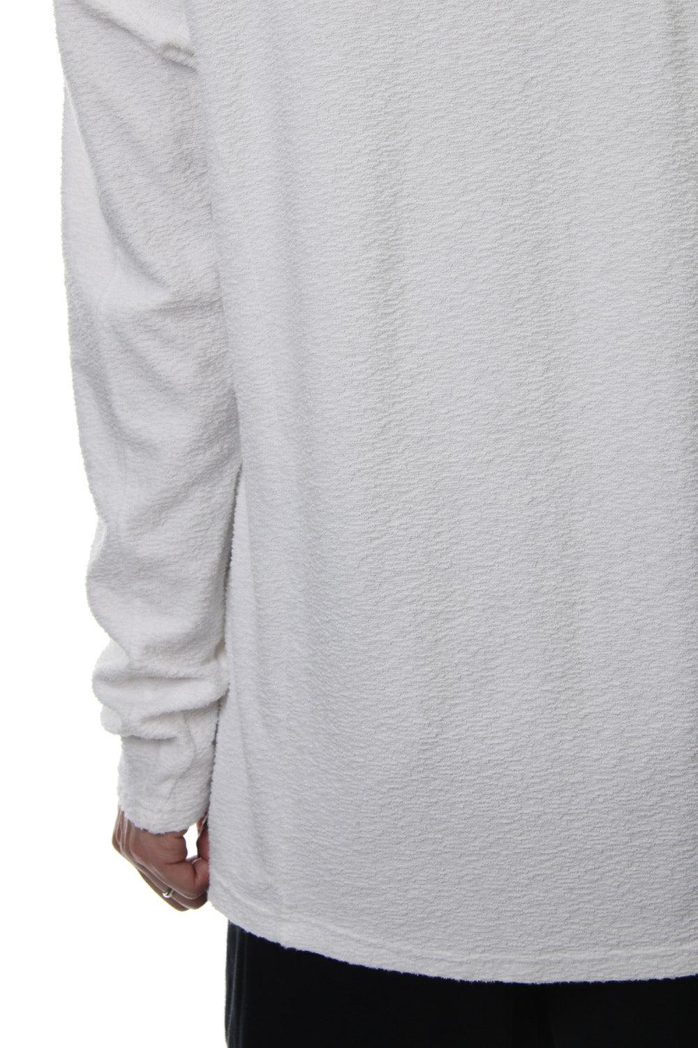 CROSS NECK HOODIE White