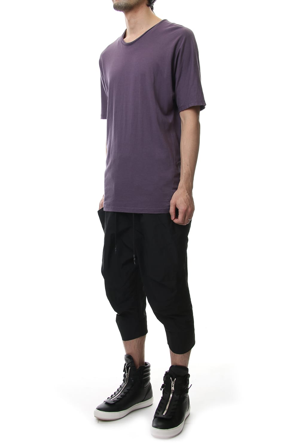 CROPPED CARGO PANTS Black