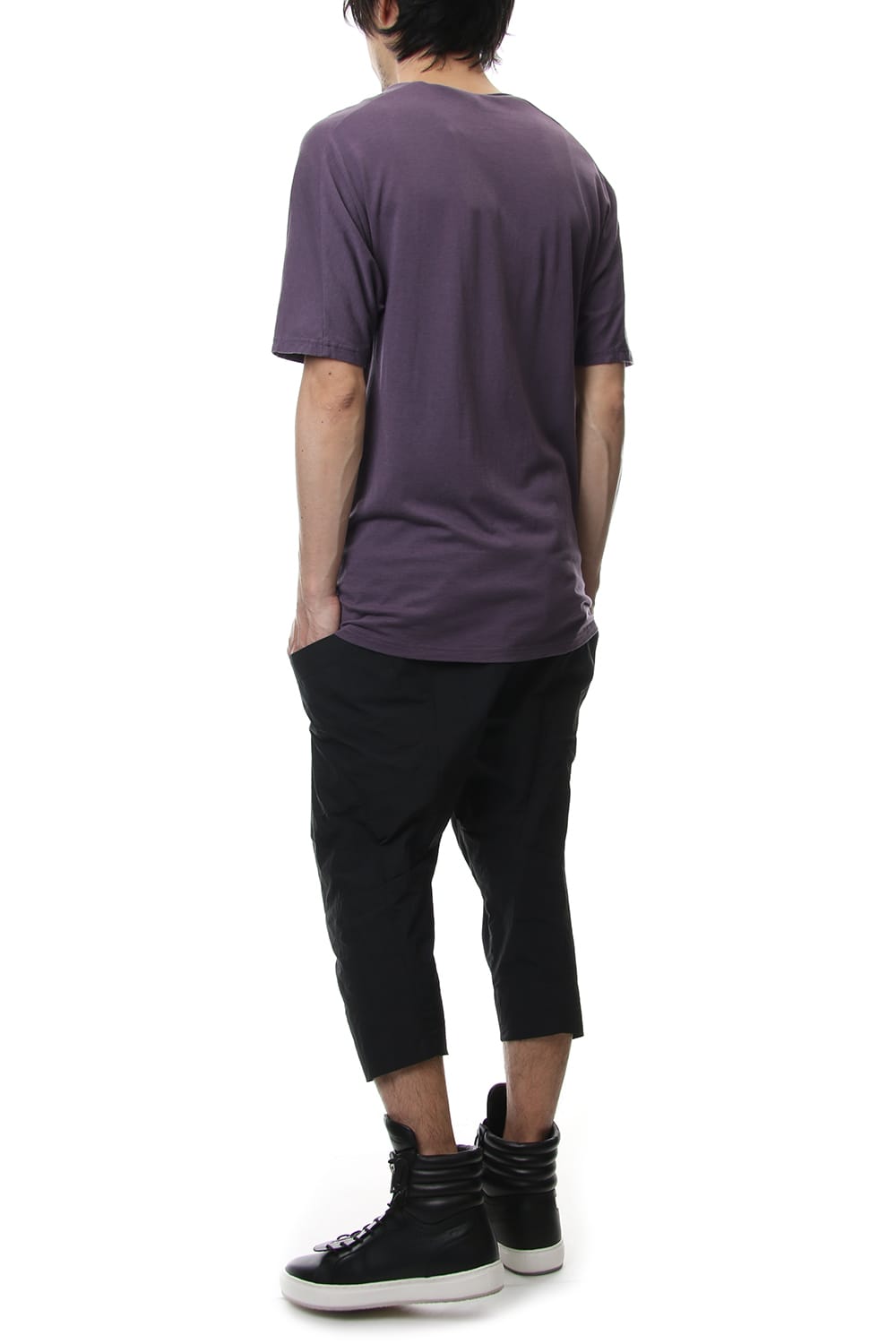 CROPPED CARGO PANTS Black