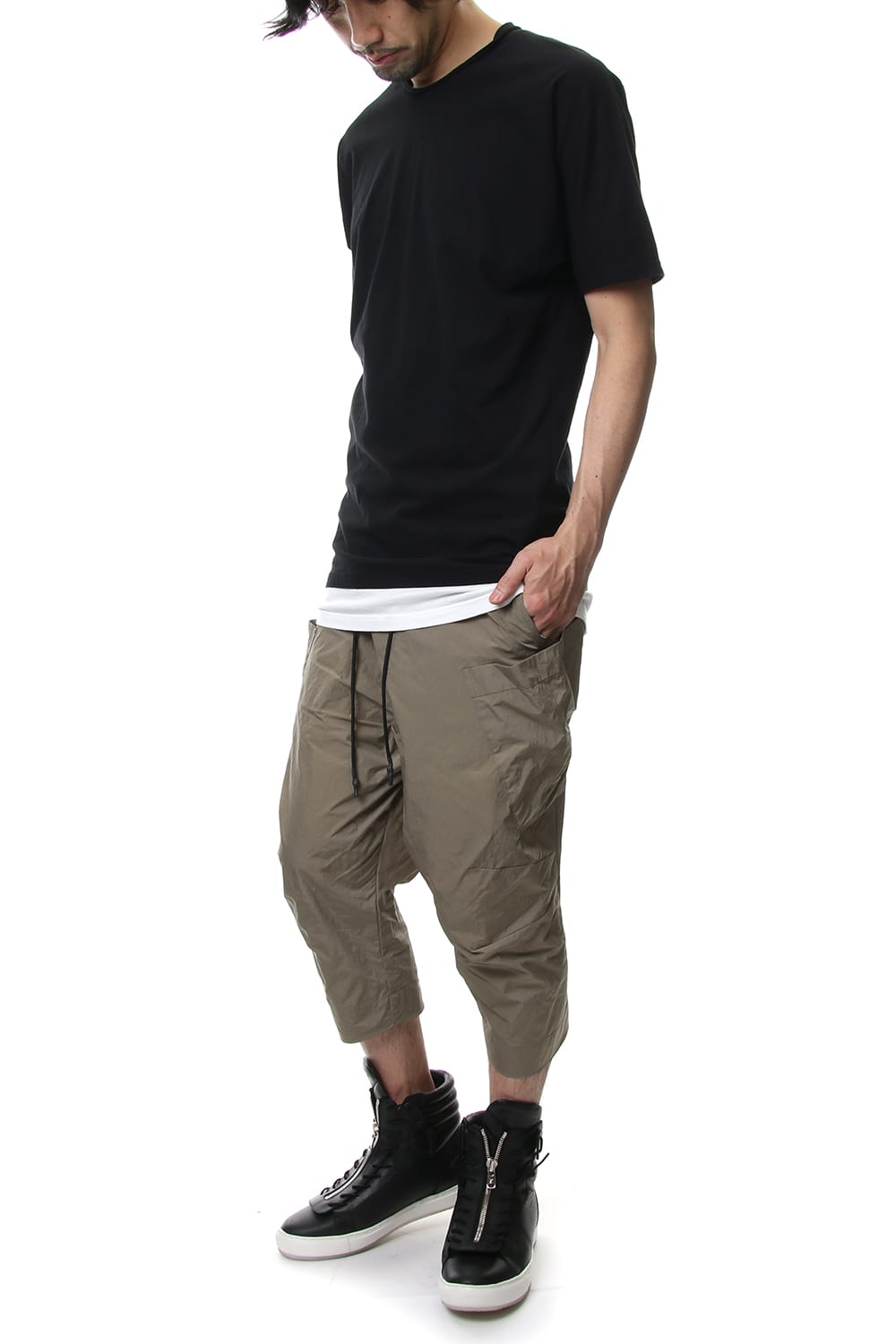 CROPPED CARGO PANTS Khaki