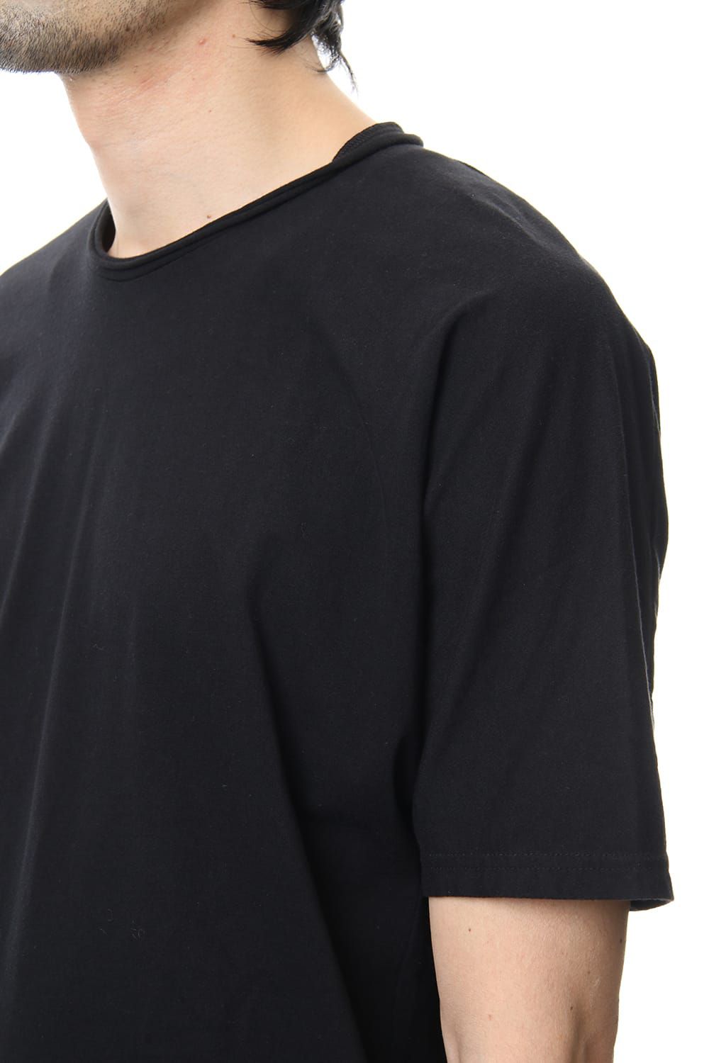LAYERED DOLMAN S/S T-SHIRT Black×White