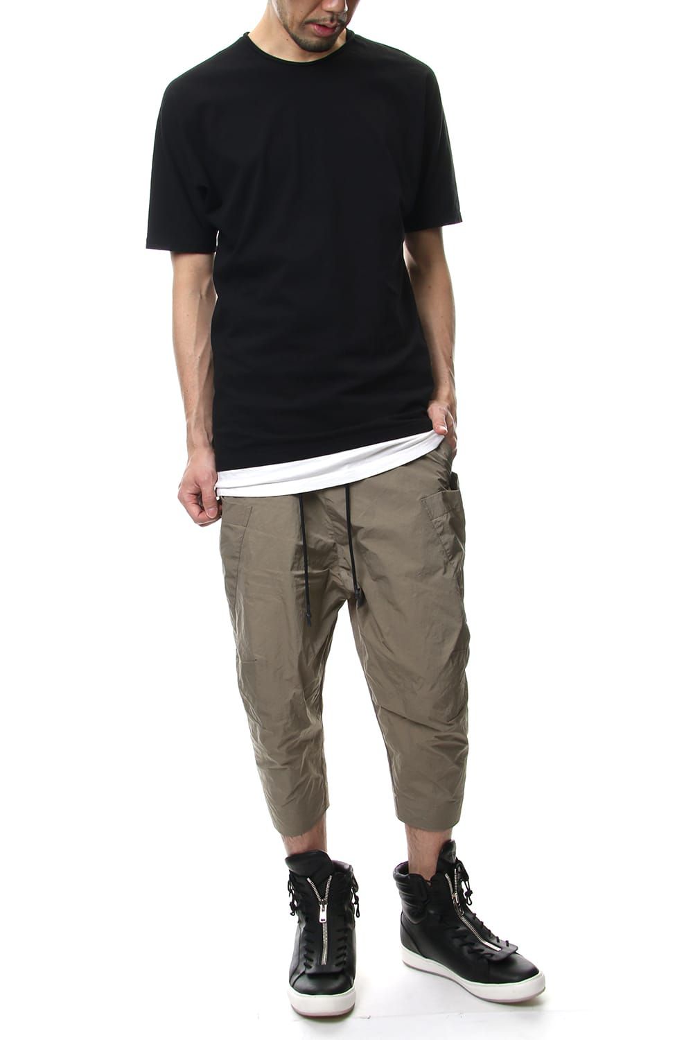 LAYERED DOLMAN S/S T-SHIRT Black×White