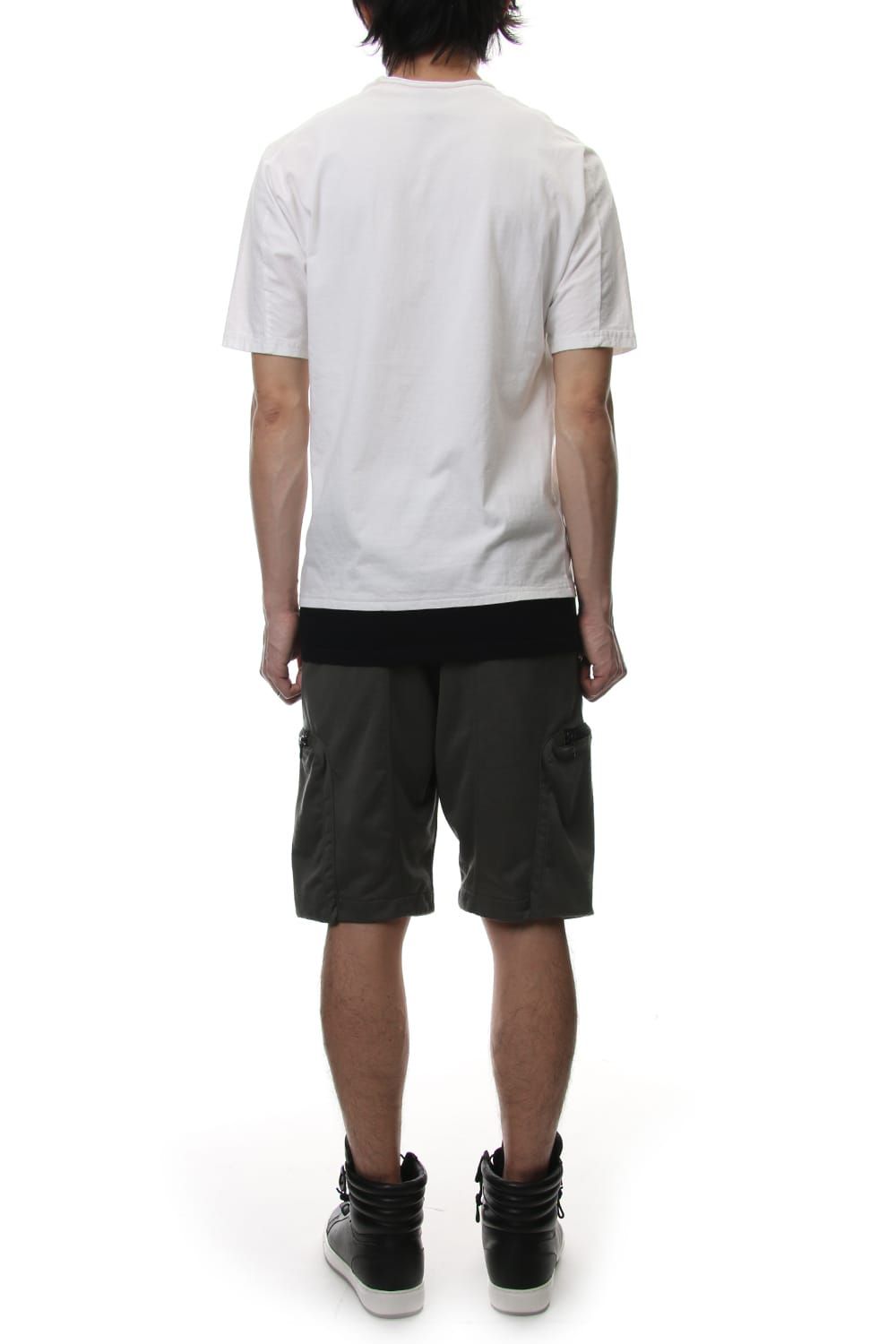 LAYERED DOLMAN S/S T-SHIRT White×Black