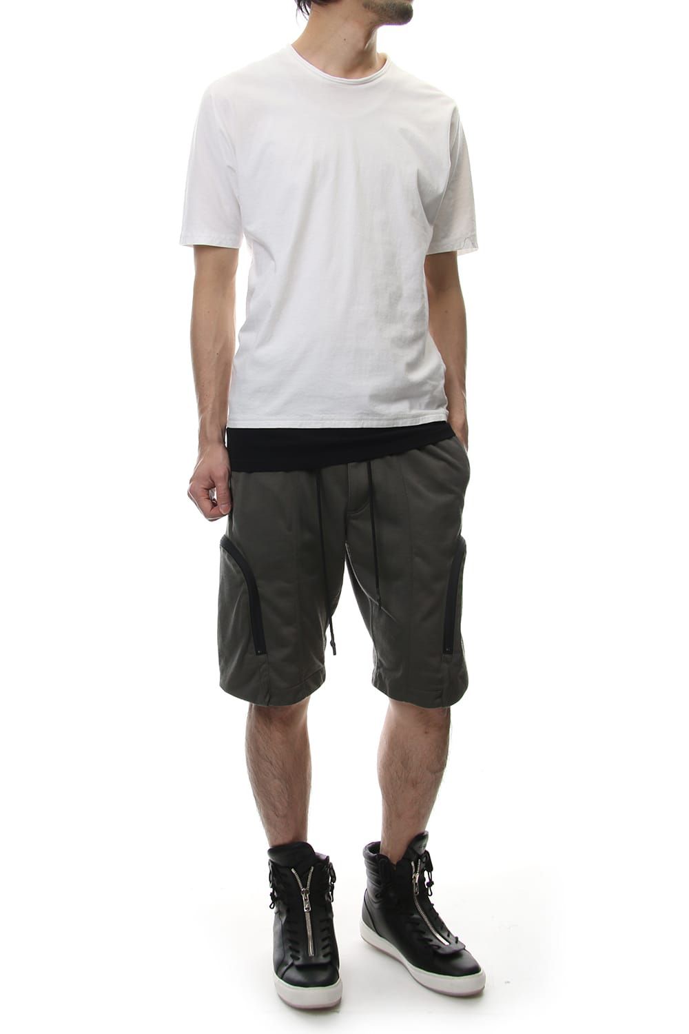 LAYERED DOLMAN S/S T-SHIRT White×Black