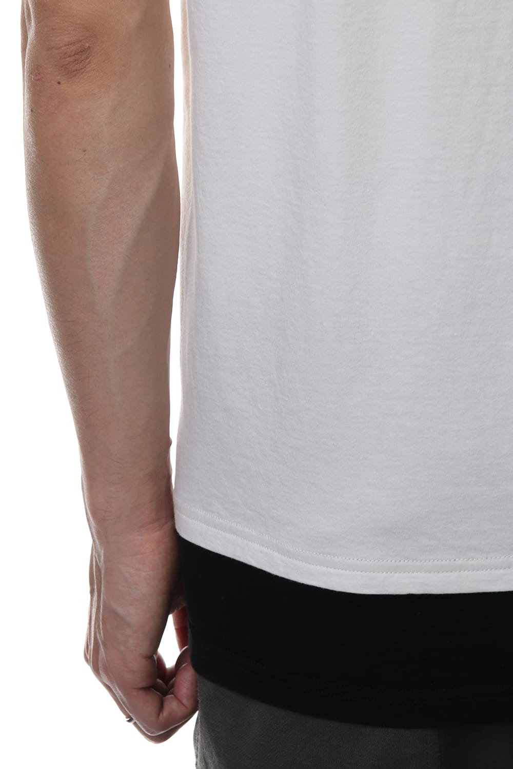 LAYERED DOLMAN S/S T-SHIRT White×Black