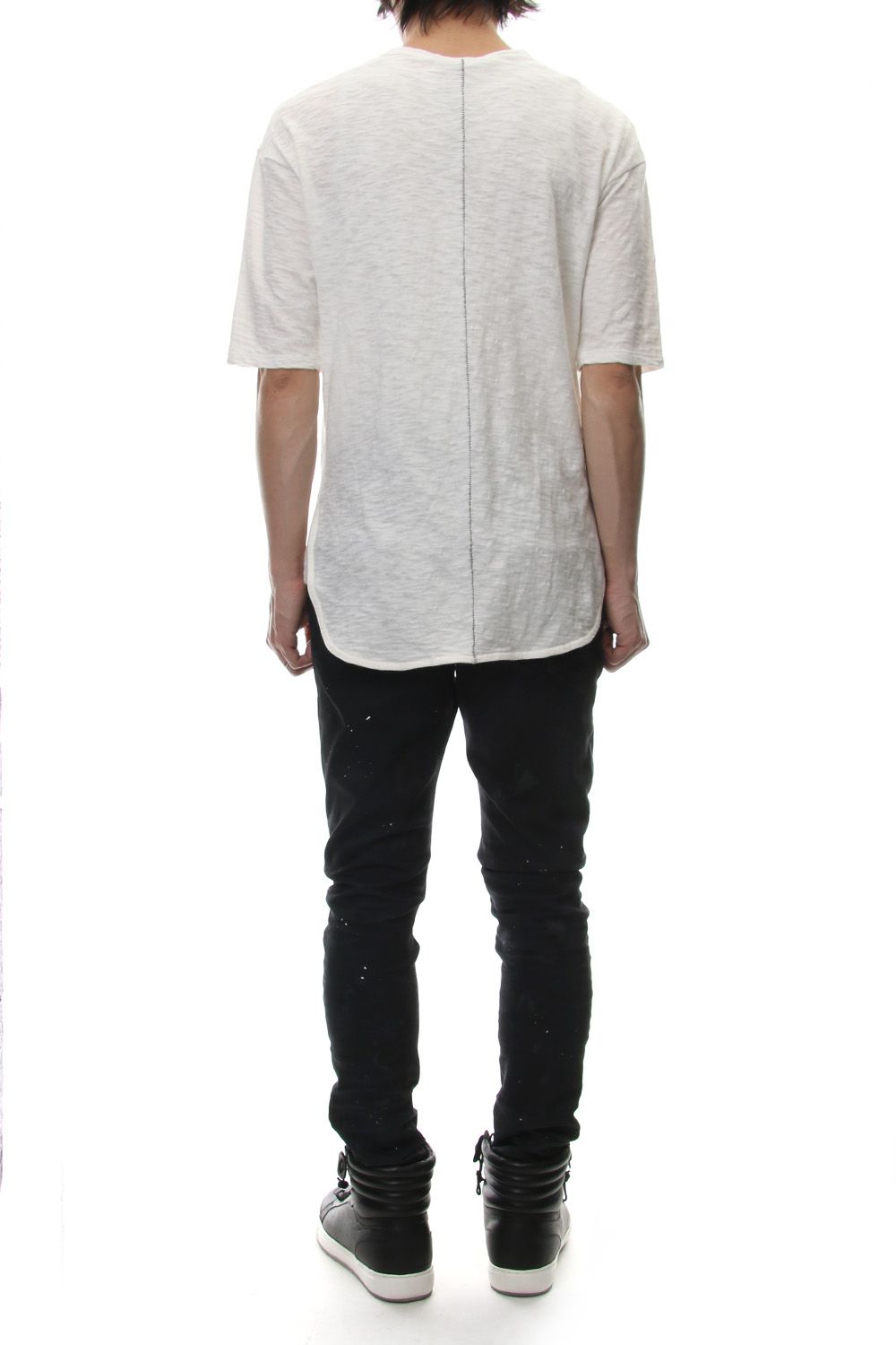 DROP SHOULDER S/S T-SHIRT Slub White